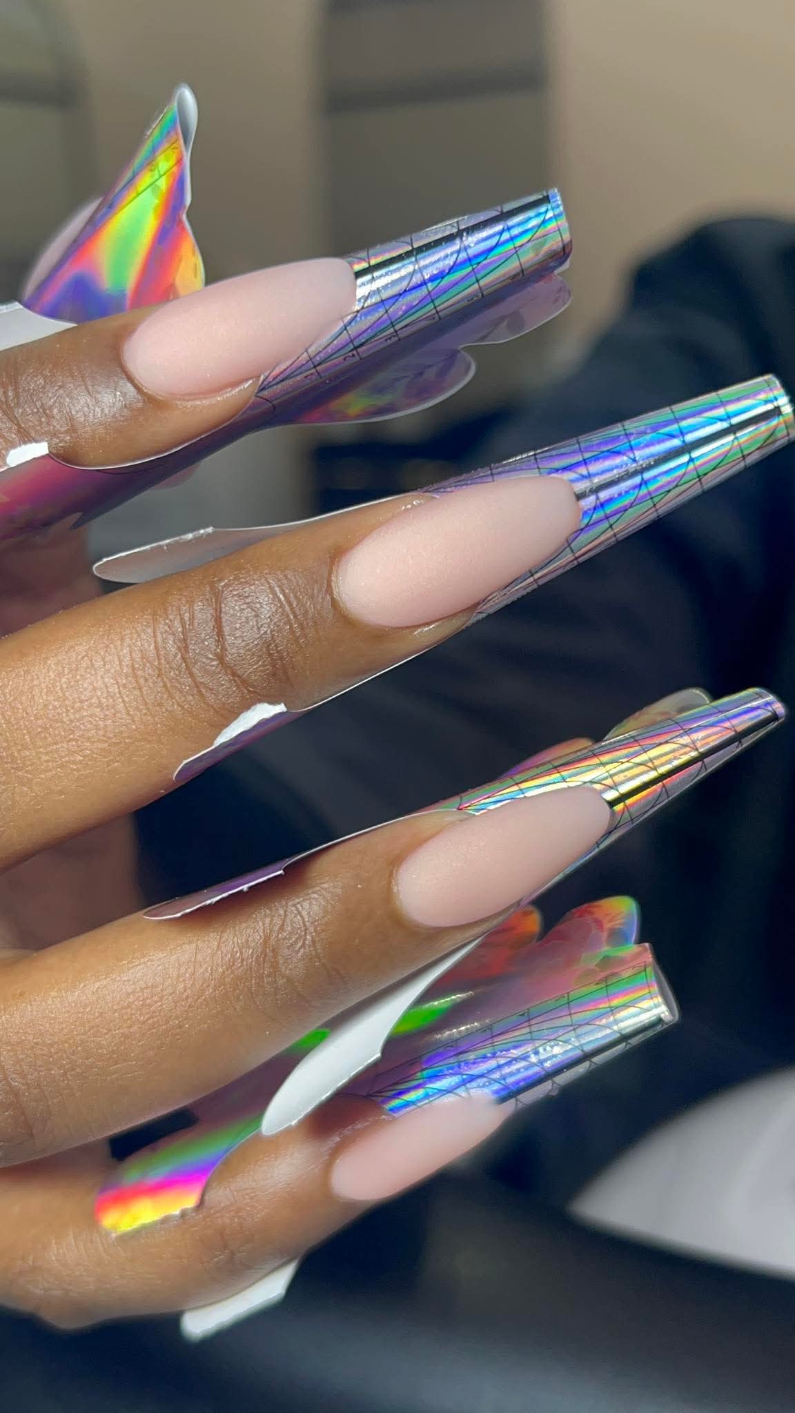 Sculpted nail extensions close-up - view 1